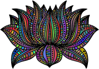 Decorative Lotus Line Art By AngelaRoseMS2 Polyprismatic