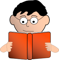 reading man with glasses