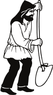 Man With Shovel Line Art