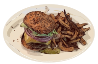 Hamburger on a Plate