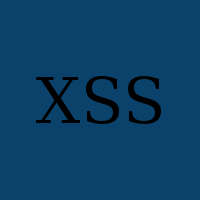 Text XSS on blue background