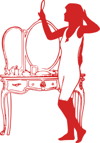 Classic Red Girl Standing
