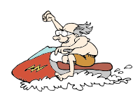 Old man on a Jet ski - colour remix