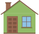 Little Green 2D House (Flat Design)