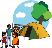 Family and Tent