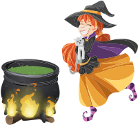 Witch and Cauldron