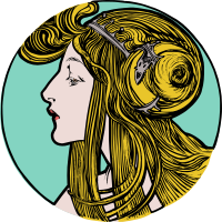 Art Nouveau Woman 2 - Colour Remix