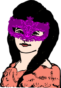 Lady in Mardi Gras Mask