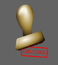 Case Closed Stamp