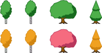 4 Trees, Summer and Fall Variants