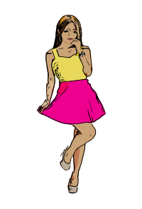Pink Skirt Lady
