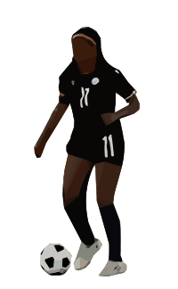 Young Girl Playing Soccer