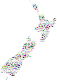 New Zealand Love And Peace Colorful
