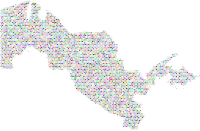Uzbekistan Love And Peace Colorful