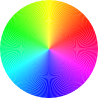Color gradient wheel in vector form 
