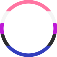 Genderfluid pride flag round profile frame 
