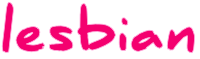Lesbian text wordart
