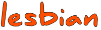 Lesbian pride orange text