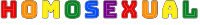 Homosexual lgbt alternating colors rainbow
