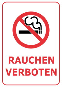 Rauchen Verboten - No Smoking in German