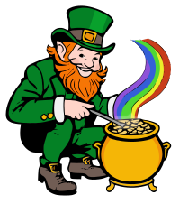 Leprechaun with a Pot of Gold