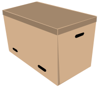 Closed cardboard box