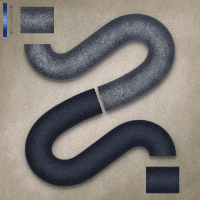 snake skin pattern along path