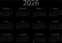 2026 Calendar Polyprismatic