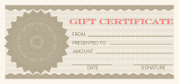 Gift certificate