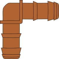Garden elbow connector