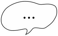 Rounded Hand-Drawn Speech Bubble Left Dot Dot Dot