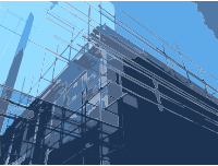 Bamboo Scaffolding on a Building