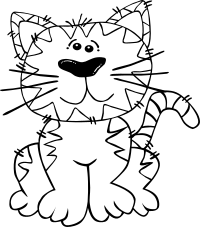G Cartoon Cat Sitting 1