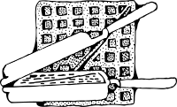 waffle and waffle iron
