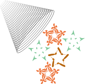 Abstract Lamp and Snowflakes