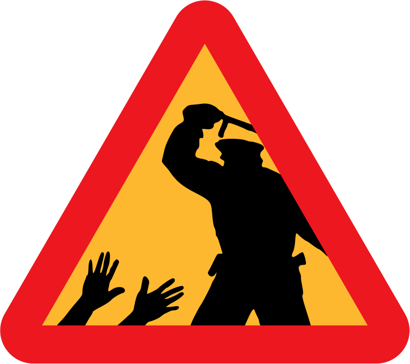 Warning for police brutality