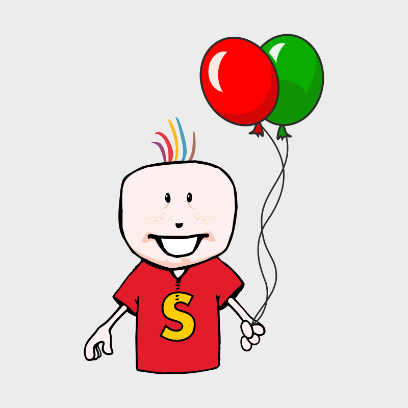 boy with balloons