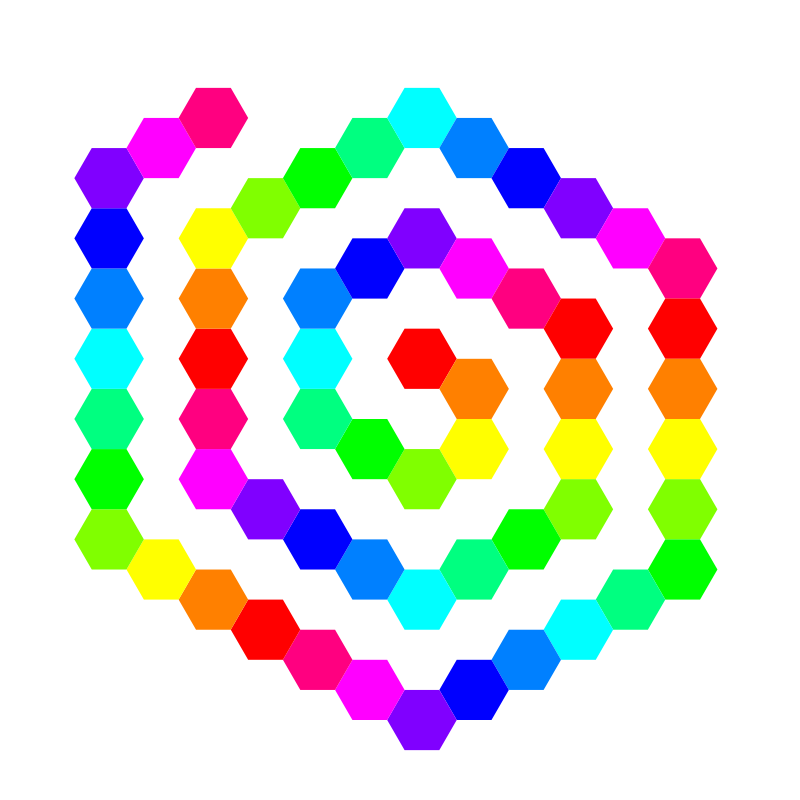 60 hexagon spiral