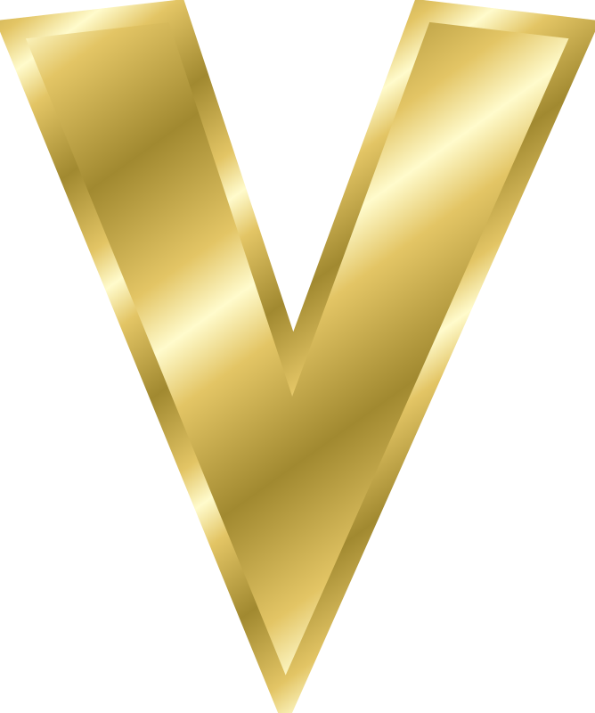 Effect Letters alphabet gold