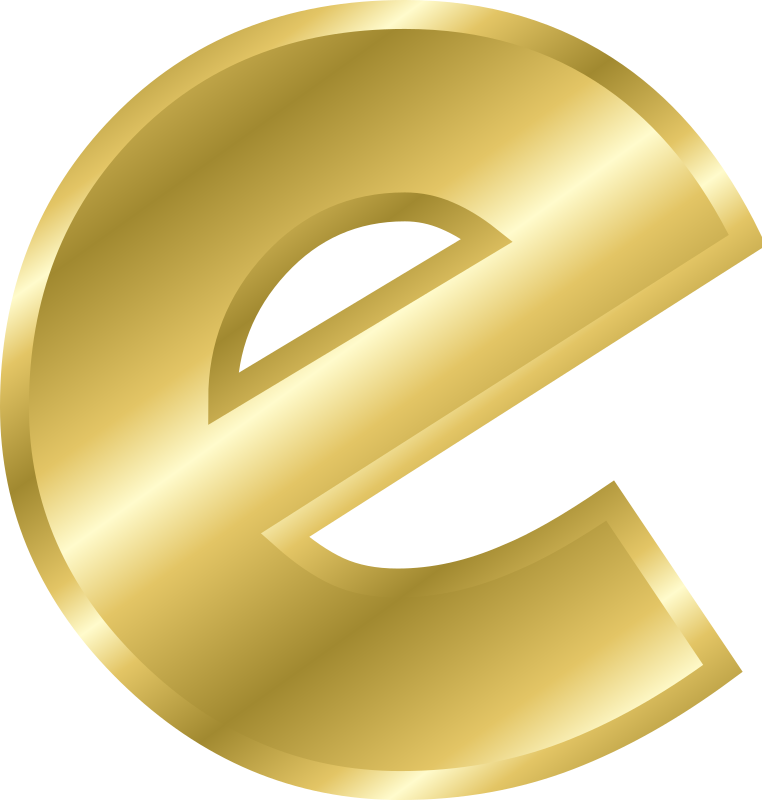 Effect Letters alphabet gold