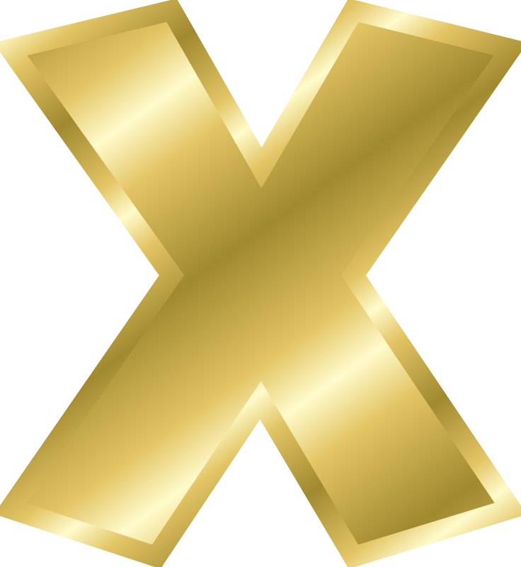 Effect Letters alphabet gold