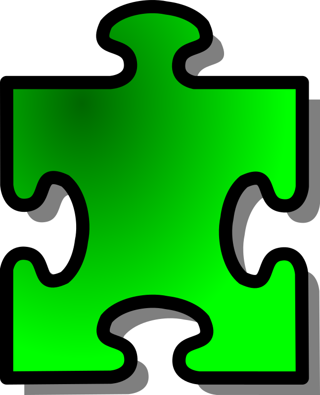 Green Jigsaw piece 13