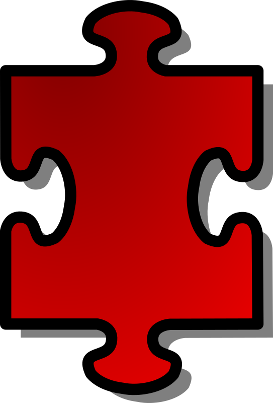 Red Jigsaw piece 01