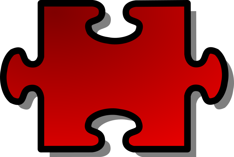 Red Jigsaw piece 02