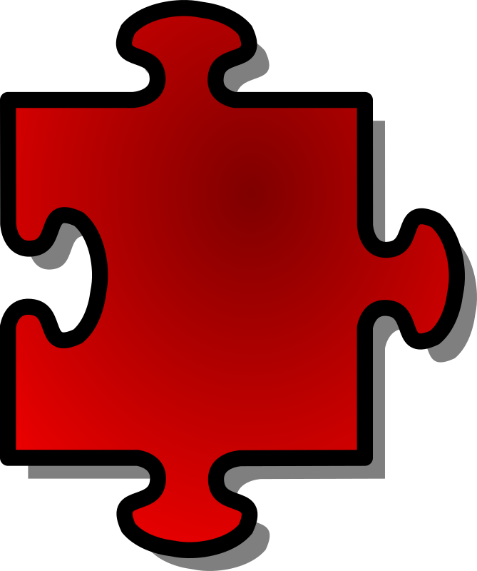 Red Jigsaw piece 05