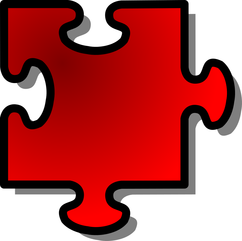Red Jigsaw piece 10