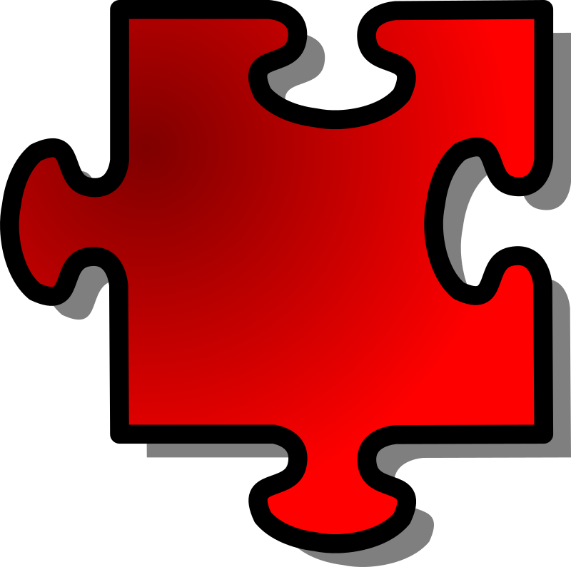 Red Jigsaw piece 11
