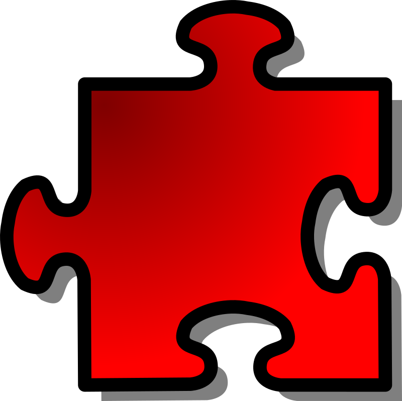 Red Jigsaw piece 12