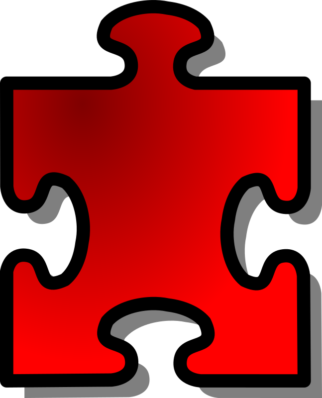 Red Jigsaw piece 13