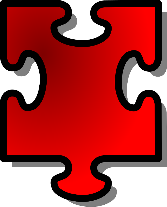 Red Jigsaw piece 15